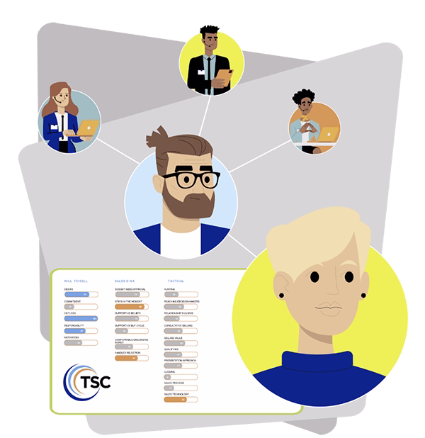 Sales Recruiting & Hiring people graphic